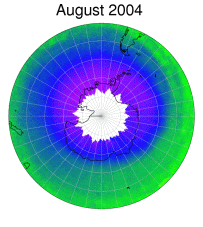 SCIAMACHY stratospheric NO2 August 2004